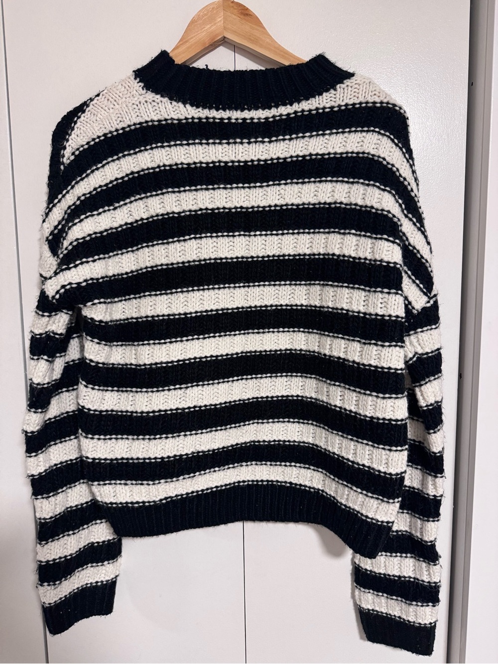 Black & White Striped knit Sweater